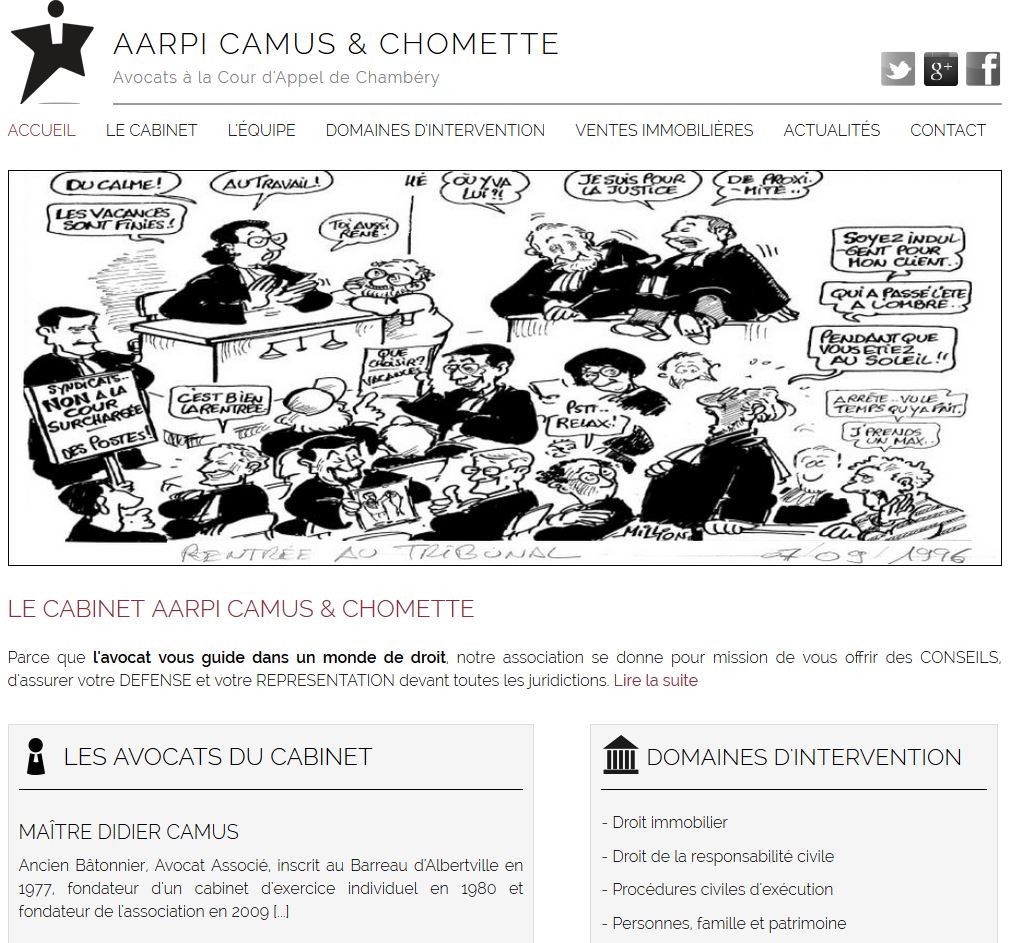 Découvrez le nouveau site internet du cabinet Camus & Chomette